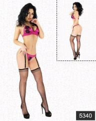 Scarlest Fuşya Güpürlü Takım