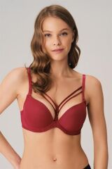 Scarlest Balenli Destekli Dolgulu Askıları Çıkabilen Yaka Detaylı T-Shirt Sütyeni