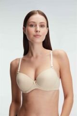 Scarlest Balenli Desteksiz Dolgusuz Askıları Çıkabilen Günlük Klasik T-Shirt Sütyeni