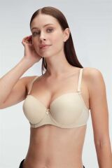 Scarlest Balenli Destekli Dolgulu Askıları Çıkabilen Günlük Klasik T-Shirt Sütyeni