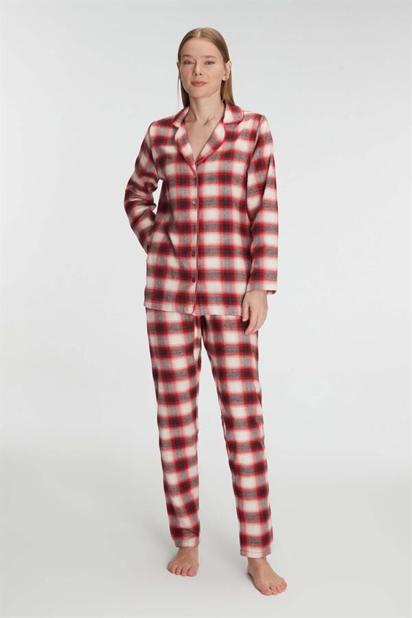 Scarlest Pamuklu Uzun Kol Gömlek ve Pantolon Takım