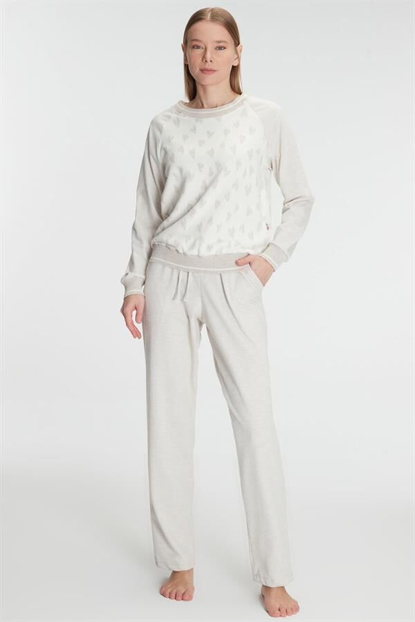 Scarlest Uzun Kollu Sweatshirt Pantolon Takım Pijama Takımı