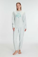 Scarlest Uzun Kol Polar Pijama Takımı