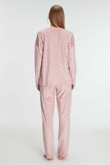 Scarlest Uzun Kol V Yaka Sweatshirt ve Pantolon Takım Pijama Takımı