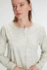 Scarlest Pamuklu Uzun Kollu Gecelik