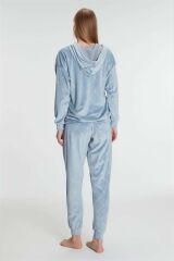 Scarlest Kapüşonlu Uzun Kol Sweatshirt Pijama Takımı