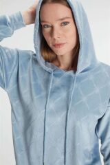 Scarlest Kapüşonlu Uzun Kol Sweatshirt Pijama Takımı