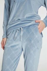 Scarlest Uzun Kol V Yaka Sweatshirt ve Pantolon Takım Pijama Takımı