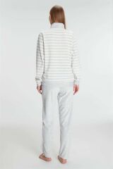 Scarlest Pamuklu Uzun Kollu Fermuarlı Sweatshirt ve Pantolon Takım Pijama Takımı