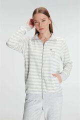 Scarlest Pamuklu Uzun Kollu Fermuarlı Sweatshirt ve Pantolon Takım Pijama Takımı