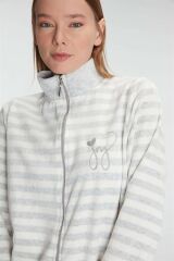 Scarlest Pamuklu Uzun Kollu Fermuarlı Sweatshirt ve Pantolon Takım Pijama Takımı