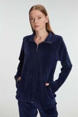 Scarlest Pamuklu Fermuarlı Sweatshirt Pantolon Pijama Takımı