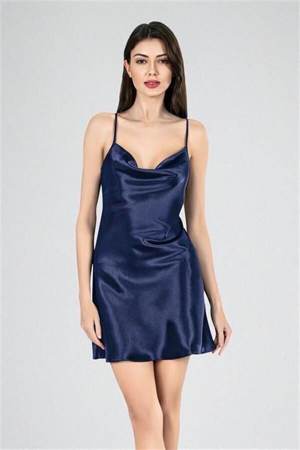 Scarlest Kısa Gecelik Degaje  Lacivert 7740
