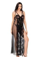 Scarlest Siyah Kısa Tül Gecelik