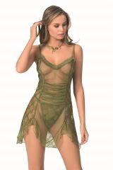 Scarlest Yeşil Kısa Tül Gecelik