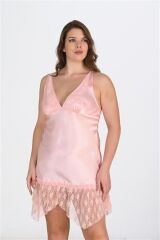 Scarlest Büyük Beden Somon Gecelik 2112