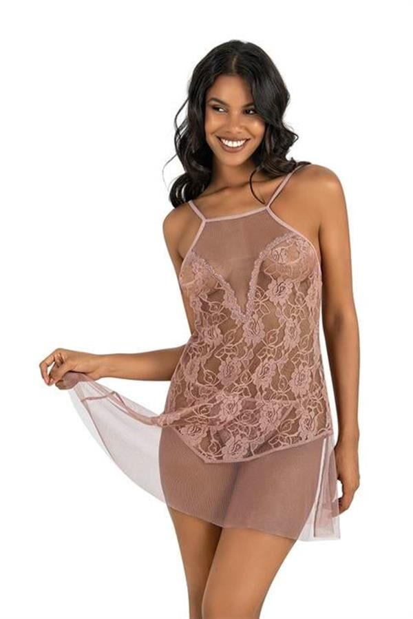 Scarlest Vizon Kısa Tül Gecelik 4227