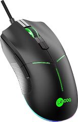 LENOVO LECOO MS109 Usb+Kablolu 6400DPI+8 Tuşlu RGB Aydınlatmalı Siyah Gaming Mouse