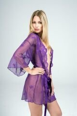 Scarlest 9356 Dantel Sabahlık Fantezi String Takım