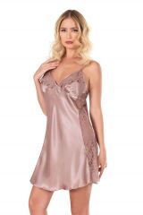 Scarlest Vizon Kısa Saten Gecelik
