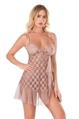 Scarlest Vizon Kısa Tül Gecelik