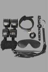 Scarlest Kol Bacak İp Maske Kelepce Ağız Topu Kople Deri Set