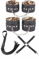 Scarlest Deri Leoparlı 4'lü Harness Set