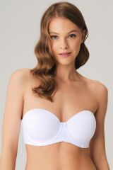 Scarlest Balenli Desteksiz Dolgusuz Askısız Straplez Yumuşak Süngerli Günlük Klasik T-Shirt Sütyeni