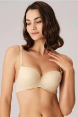 Scarlest Balenli Desteksiz Dolgusuz Askıları Çıkabilen Günlük Klasik T-Shirt Sütyeni