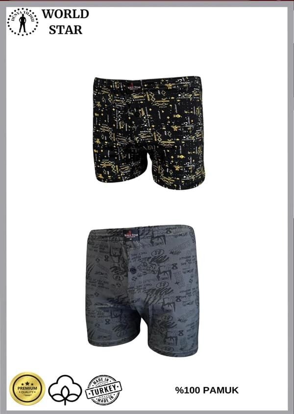 Scarlest 2'li Likralı Pamuklu Renkli Erkek Boxer