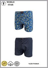 Scarlest 2'li Likralı Pamuklu Renkli Erkek Boxer