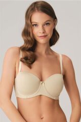 Scarlest Balenli Desteksiz Dolgusuz Askısız Straplez Yumuşak Süngerli Günlük Klasik T-Shirt Sütyeni