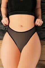 Scarlest Siyah Dantelli Arkası Dekolteli Fantezi Külot