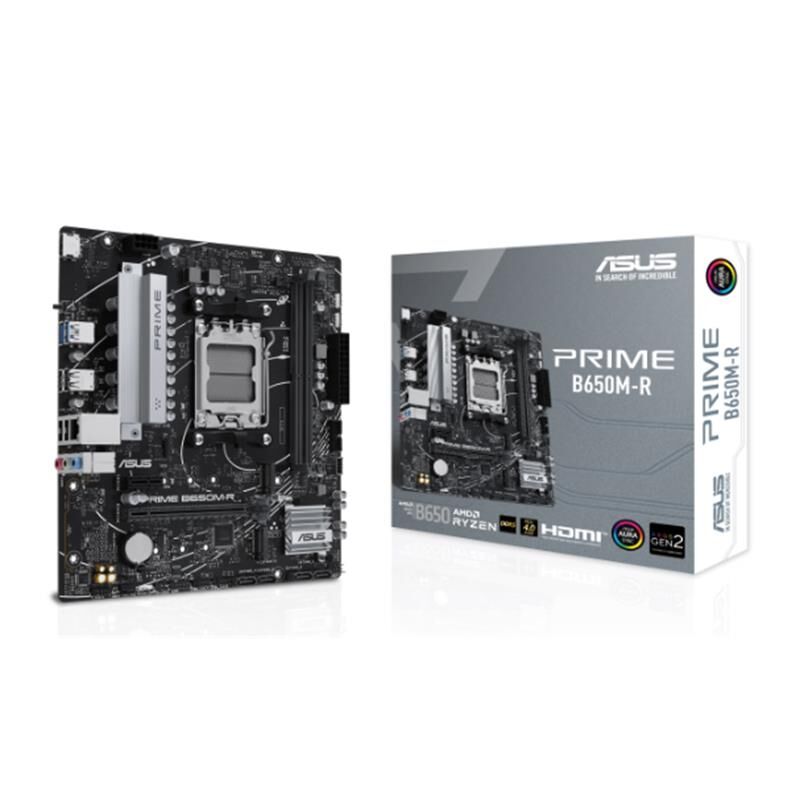 ASUS PRIME B650M-R DDR5 7200MHZ 1XHDMI 2XM.2 USB3.2 MATX AM5 (AMD AM5 9000/8000/7000 SERİLERİ İLE UYUMLU)