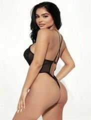 Scarlest Siyah İp Detaylı Boyundan Bağlamalı Fantezi Babydoll