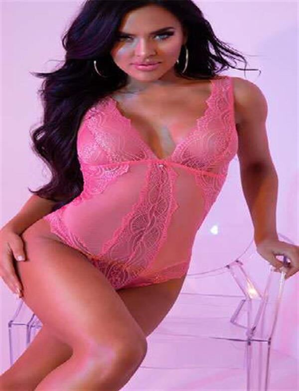 Scarlest Pembe Dekolteli Dantelli Fantezi Babydoll