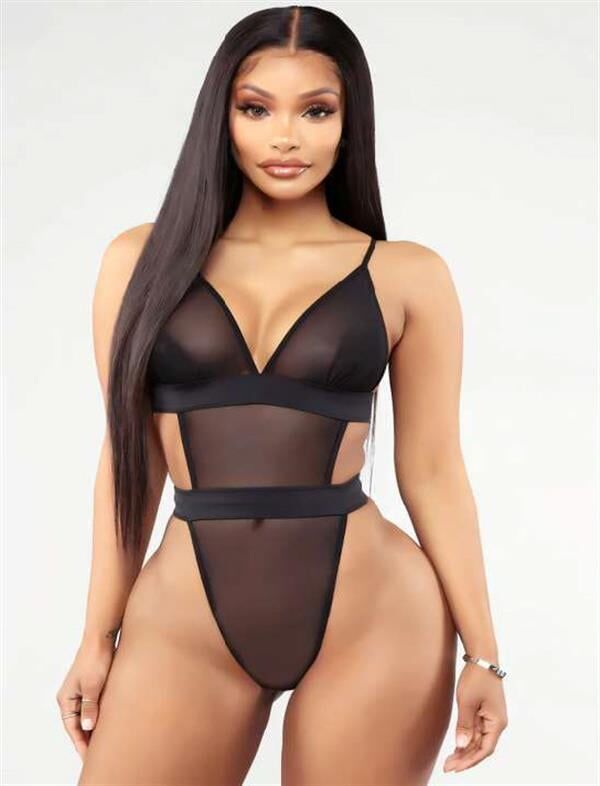 Scarlest Siyah Transparan Tül Fantezi Babydoll