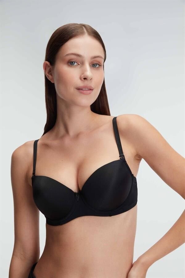 Scarlest Balenli Destekli Dolgulu Askıları Çıkabilen Günlük Klasik T-Shirt Sütyeni