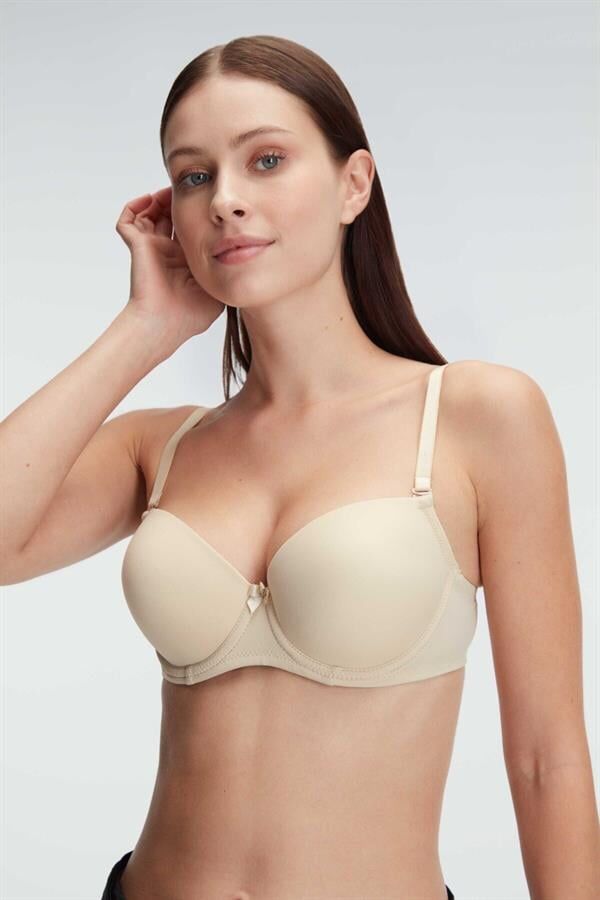 Scarlest Balenli Destekli Dolgulu Askıları Çıkabilen Günlük Klasik T-Shirt Sütyeni