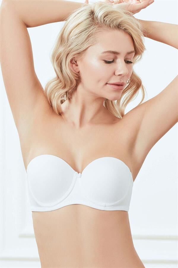 Scarlest Balenli Desteksiz Dolgusuz Askısız Straplez Günlük Klasik T-Shirt Sütyeni