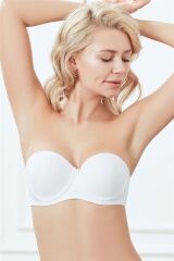 Scarlest Balenli Desteksiz Dolgusuz Askısız Straplez Günlük Klasik T-Shirt Sütyeni