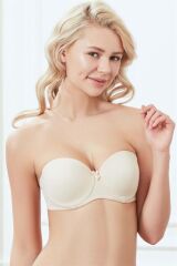 Scarlest Balenli Desteksiz Dolgusuz Askısız Straplez Günlük Klasik T-Shirt Sütyeni