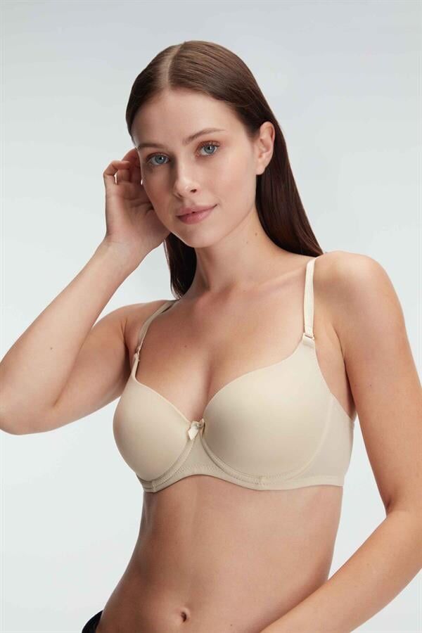 Scarlest Ten Balenli Desteksiz Dolgusuz Askıları Çıkabilen Günlük Klasik T-Shirt Sütyeni