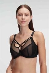 Scarlest Tüllü Balenli Desteksiz Dolgusuz Yaka Detaylı Toparlayıcı Küçültücü Sütyen