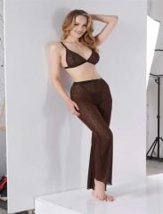 Scarlest Siyah Transparan Fantezi Sütyen Pijama Takımı