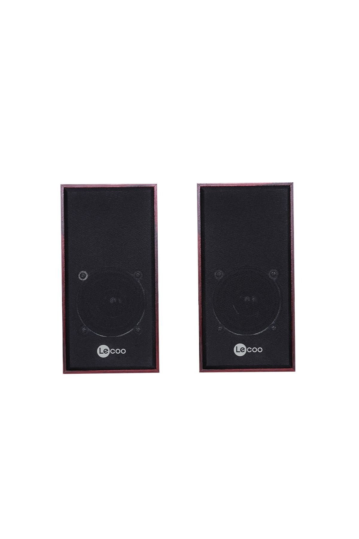 LENOVO DS105 LECOO Kompakt Masaüstü Ahşap 5W RGB Aydınlatmalı Usb+3.5mm Jacklı Siyah Hoparlör