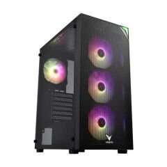 ASUS FSP / VENTO VG4200S 500W 80+ Mesh Panel  Tempered Camlı SIYAH 4X12CM DUAL RGB FAN USB3.0 Atx Gaming Oyuncu Kasası