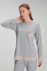 Scarlest Pamuklu Uzun Kollu Pijama Takımı