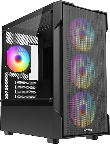 FAZEON F1 650W 80+ BRONZE Mesh 4x120mm Rainbow Fanlı mATX Bilgisayar Kasası