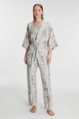 Scarlest Sabahlık Atlet ve Pantolon Takım Pamuklu Pijama Set